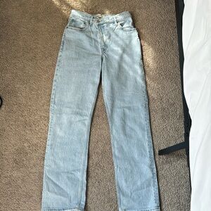 Abercrombie “the 90’s straight ultra high rise jeans”